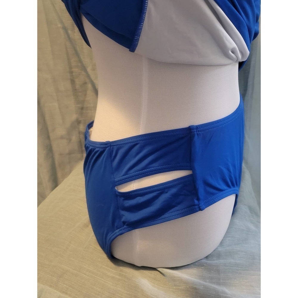 NWT 2 piece Swim suit Tankini size large, blue - Picture 4 of 5